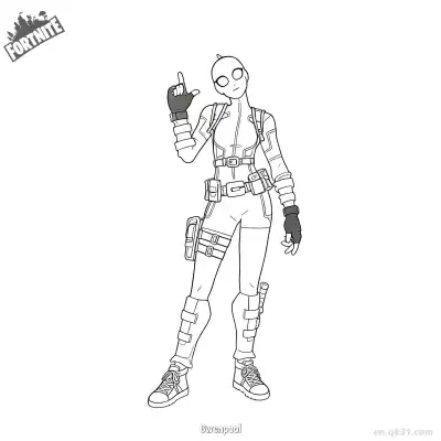 Free printable Gwenpool 02 Coloring Page - Free PDF Printable Fortnite Coloring Sheets coloring page